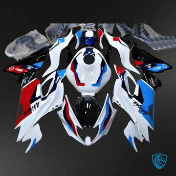 Kawasaki ZX-6R ZX636 (2019-2020) White, Blue & Red Logos ABS Bodywork - Fairings Kit
