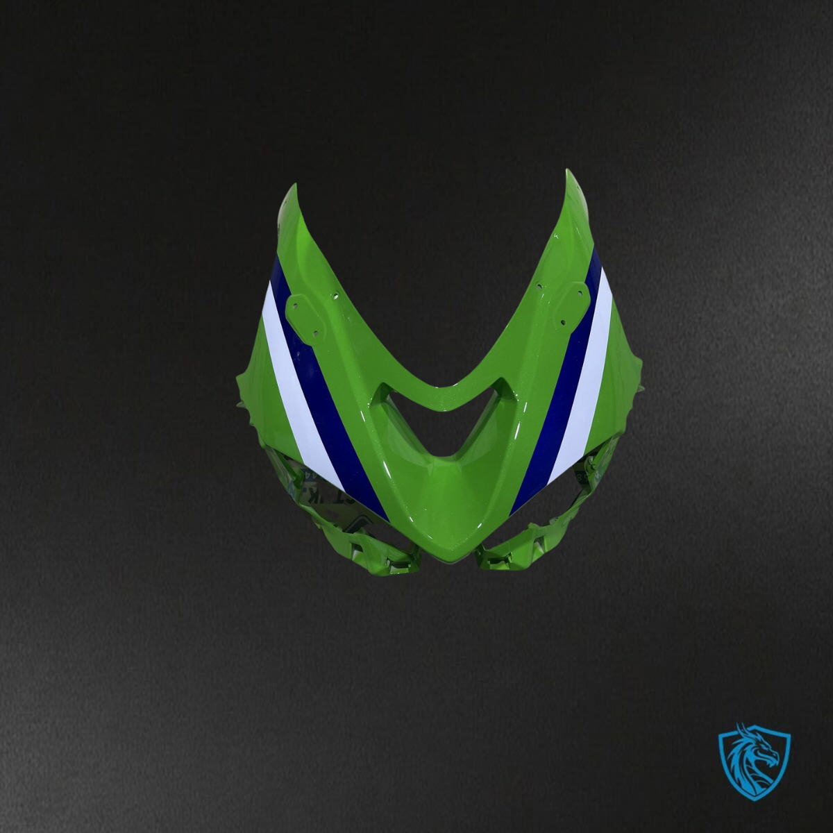 Kawasaki ZX-6R ZX636 (2023–2024) Glossy Green, Blue & White - Custom ABS Fairing Kit