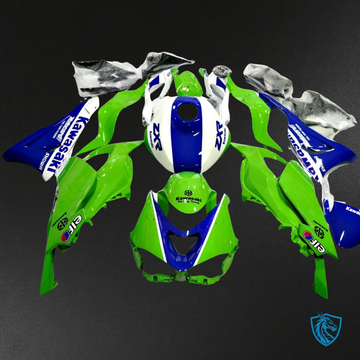 Kawasaki ZX-6R ZX636 (2023–2024) Glossy Green, Blue & White ABS Bodywork - Fairings Kit