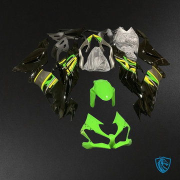 Kawasaki ZX-6R ZX636 (2019-2020) Black, Green & Yellow - Custom ABS Fairing Kit