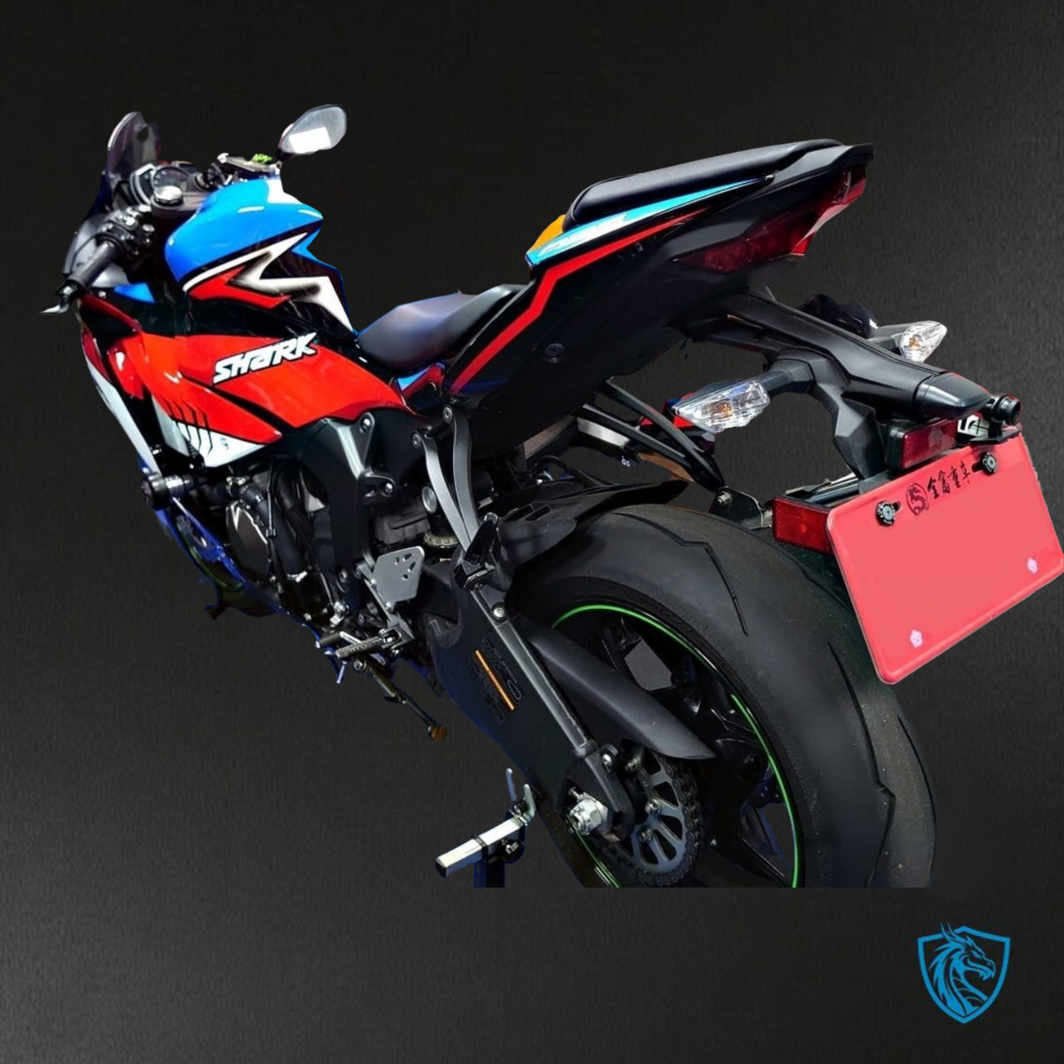 Kawasaki ZX-6R ZX636 (2019–2020) Glossy Blue, Red & Black Shark - Replacement Motorcycle Fairings Kit