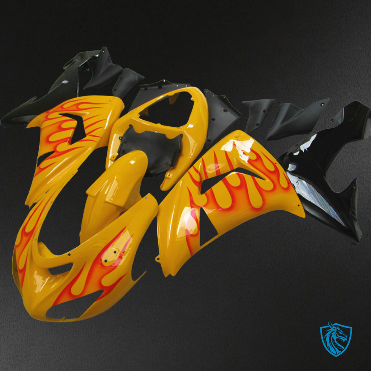 Kawasaki Ninja ZX-10R (2006-2007) Yellow Fairings Kit - Aftermarket ABS Bodywork