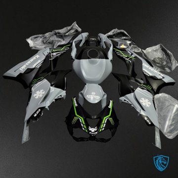 Kawasaki ZX-6R ZX636 (2023–2024) Matte Gray & Black Fairings Kit - Aftermarket ABS Bodywork