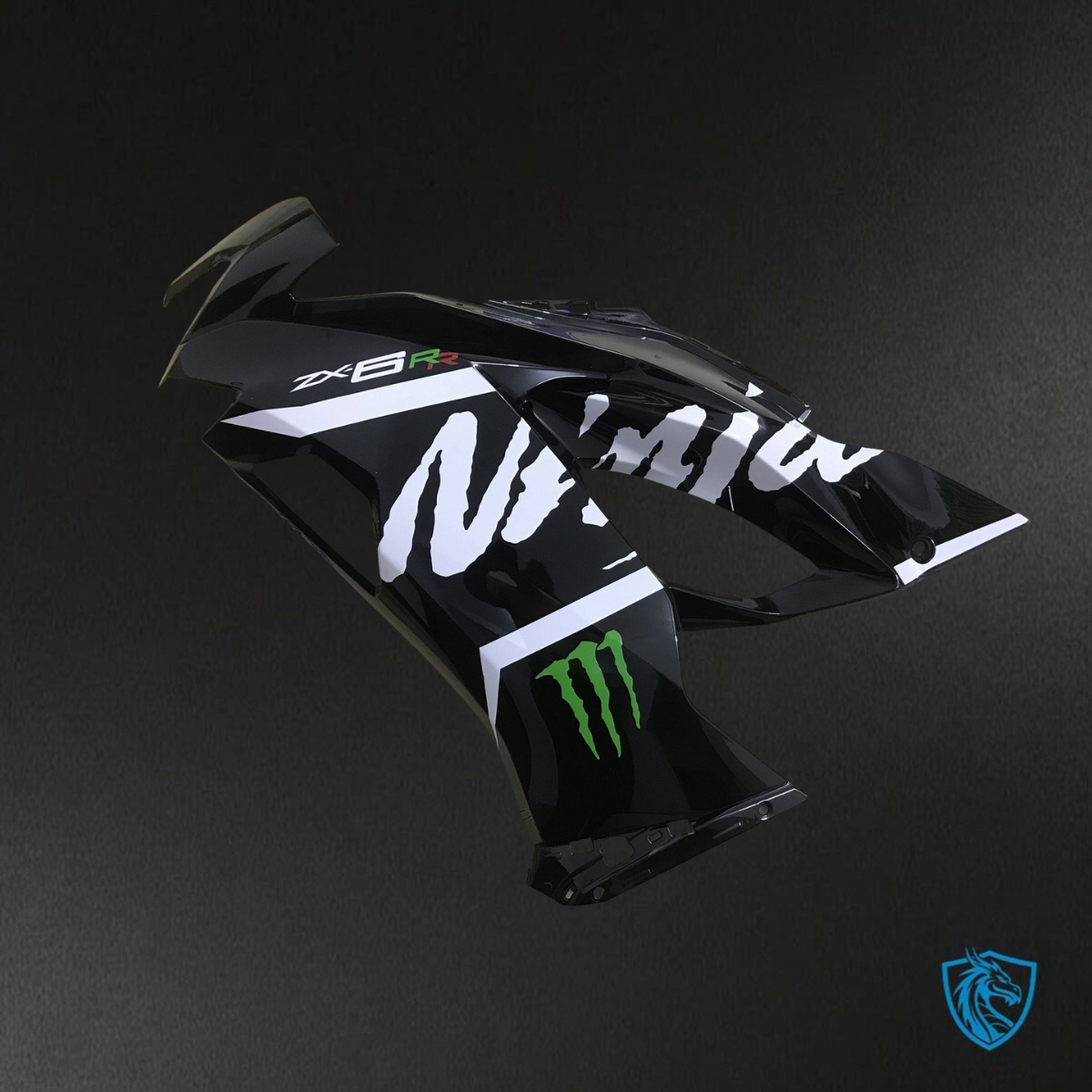 Kawasaki ZX-6R ZX636 (2019–2020) Black, Green & White Monster - Replacement Motorcycle Fairings Kit