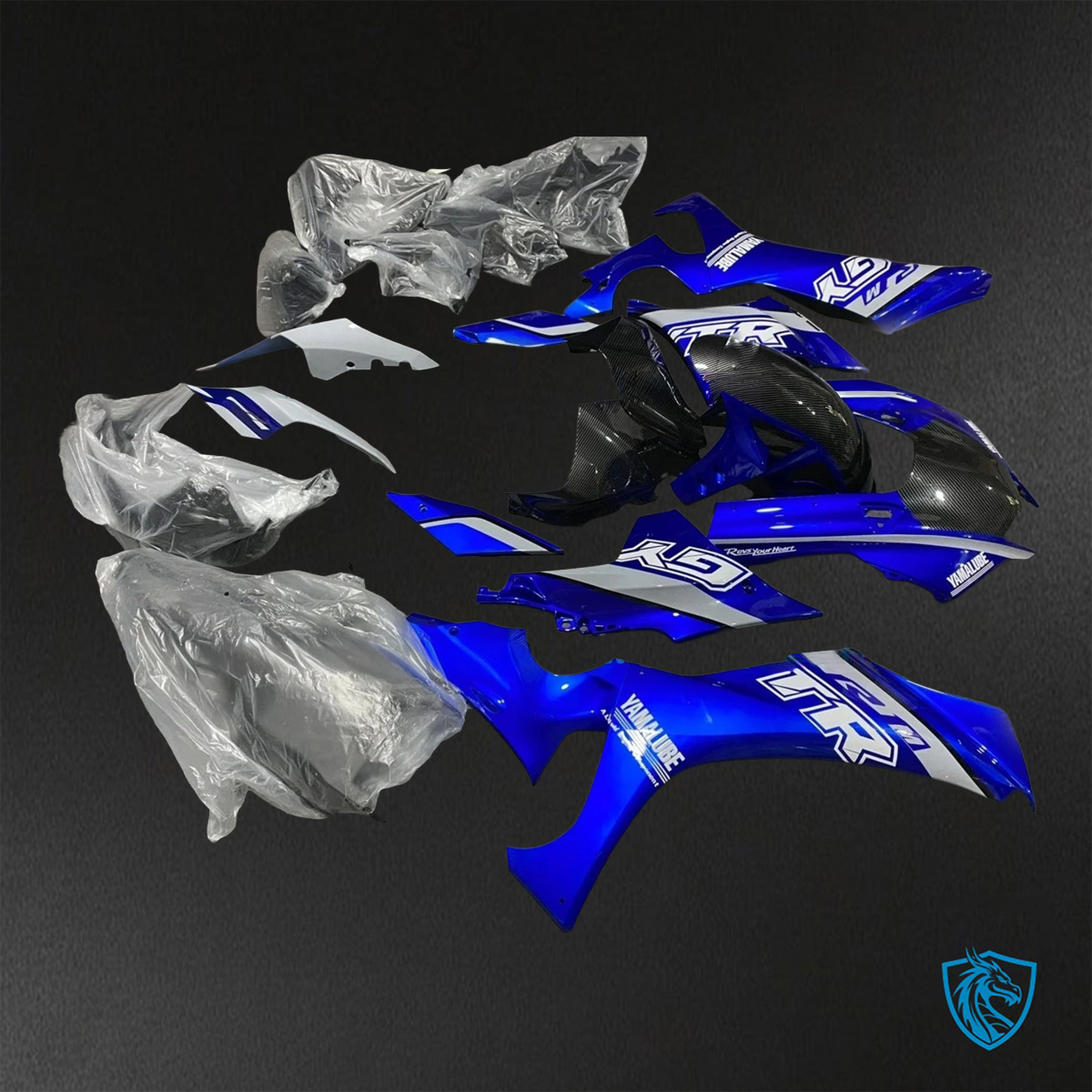 Kawasaki Ninja ZX-10R (2021-2023) Glossy Blue & White Fairing Kit - ABS Bodywork