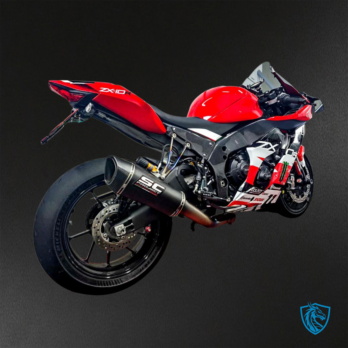 Kawasaki Ninja ZX-10R (2021-2023) Red, Black & White ABS Bodywork - Fairings Kit