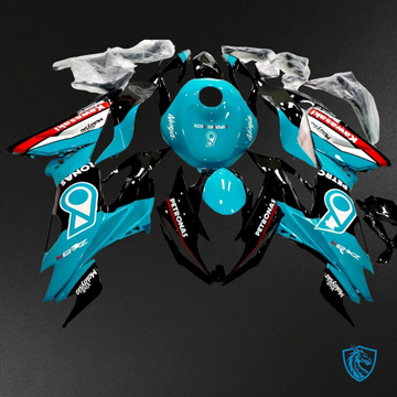 Kawasaki ZX-6R ZX636 (2019-2020) Blue Petronas & Black Logos - Custom ABS Fairing Kit