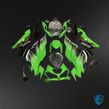 Kawasaki ZX-6R ZX636 (2019-2020) Gloss Green & Black - Custom ABS Fairing Kit