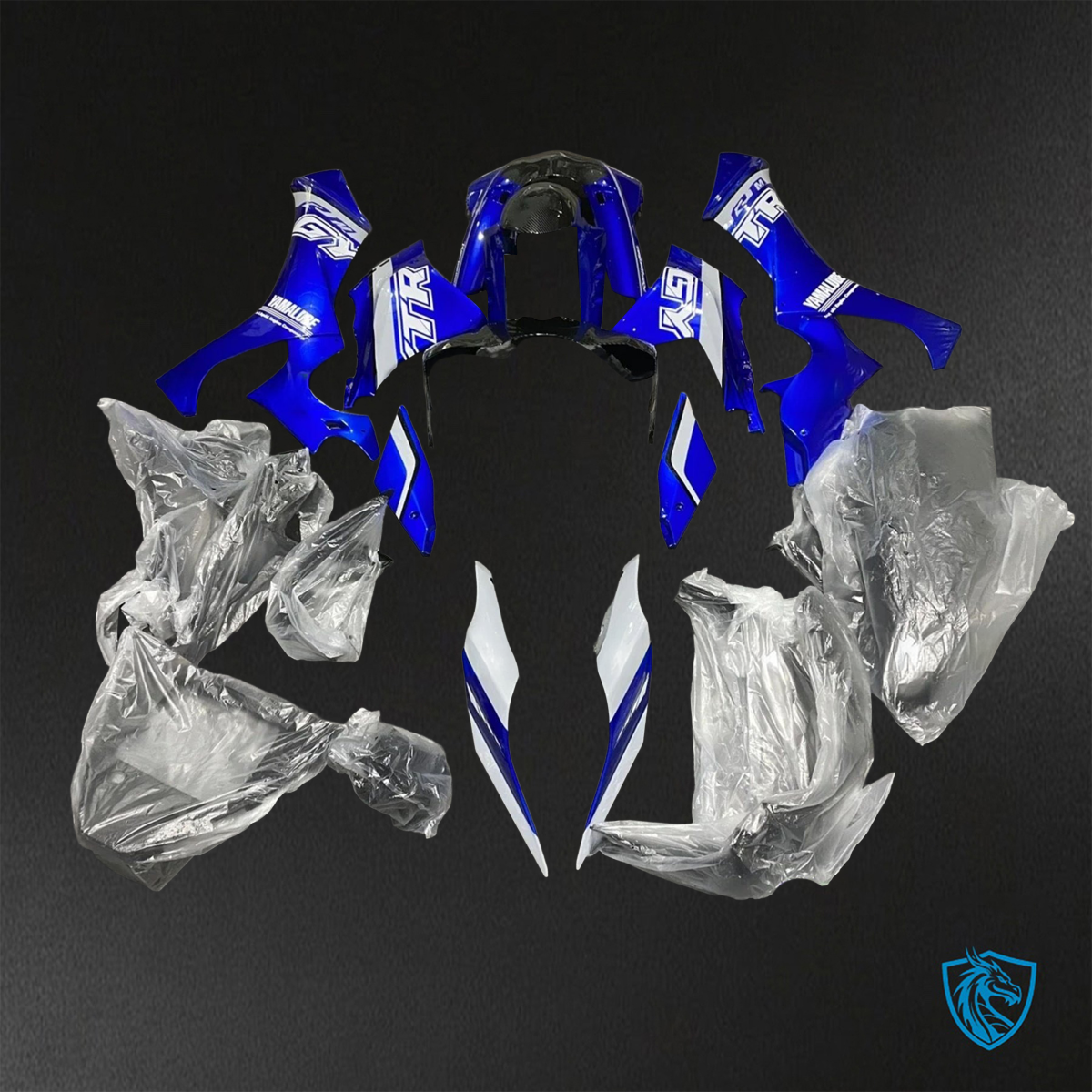 Kawasaki Ninja ZX-10R (2021-2023) Glossy Blue & White Fairing Kit - ABS Bodywork