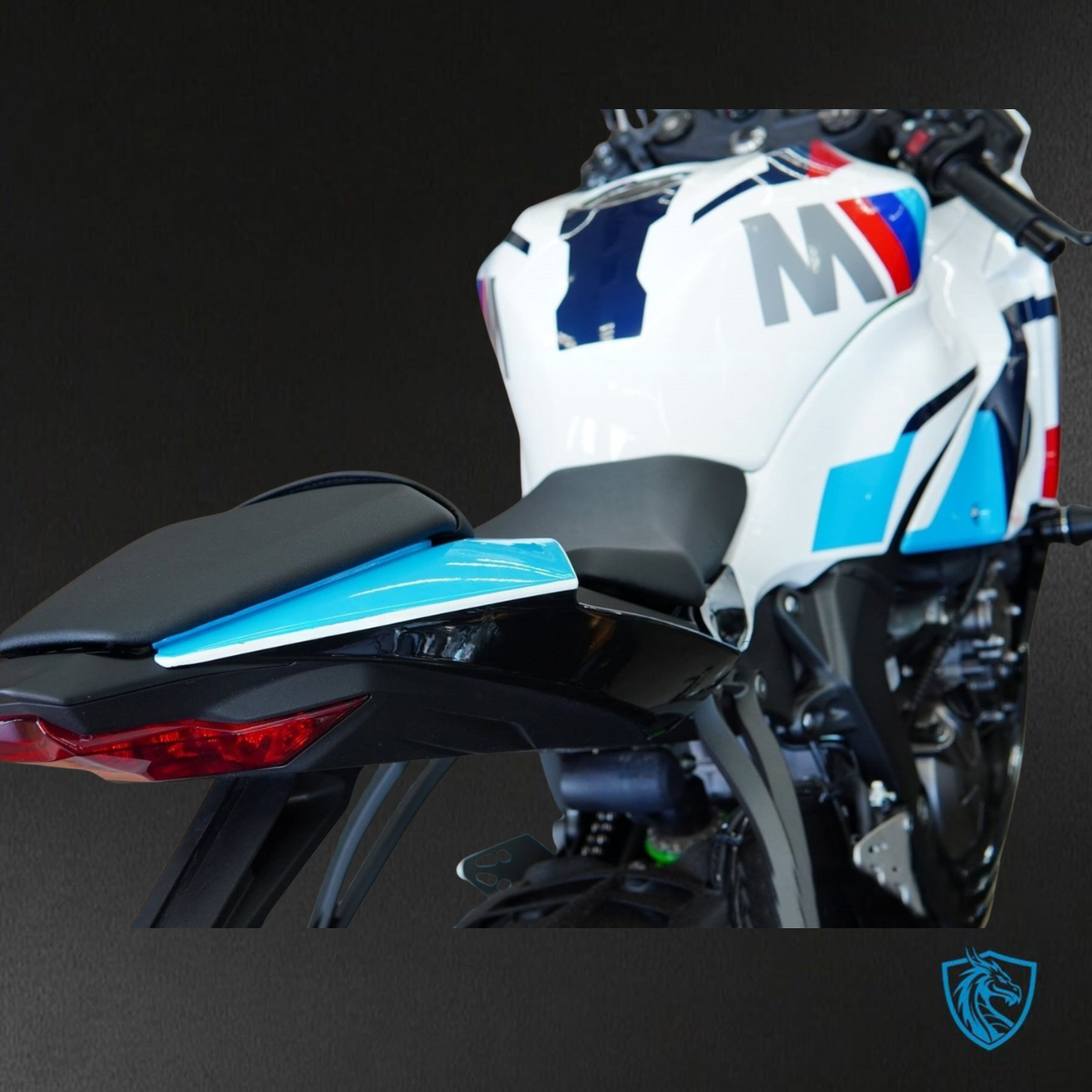 Kawasaki ZX-6R ZX636 (2019-2020) White, Blue & Red Logos ABS Bodywork - Fairings Kit