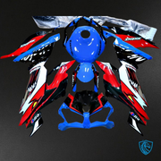 Glossy Blue, Red & Black Shark