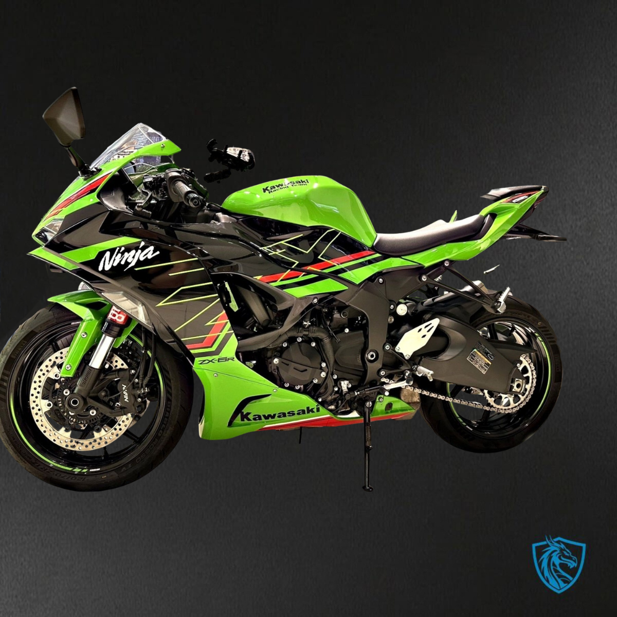 Kawasaki ZX-6R ZX636 (2023–2024) Glossy Green & Black ABS Bodywork - Fairings Kit
