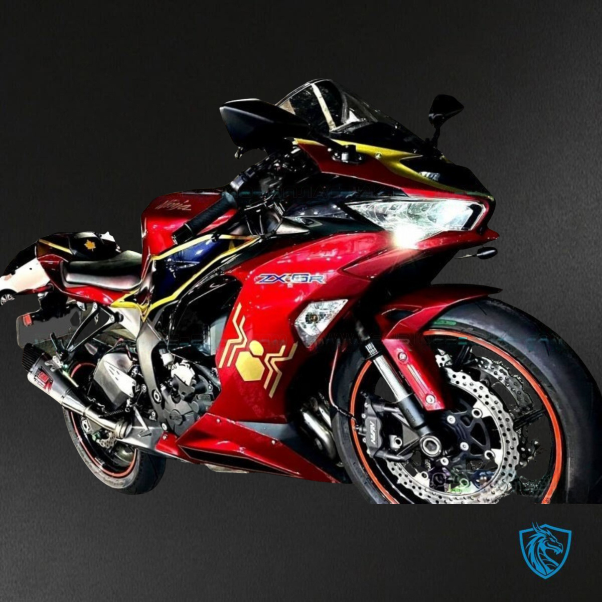 Kawasaki ZX-6R ZX636 (2019-2020) Glossy Red & Black Fairings Kit - Aftermarket ABS Bodywork
