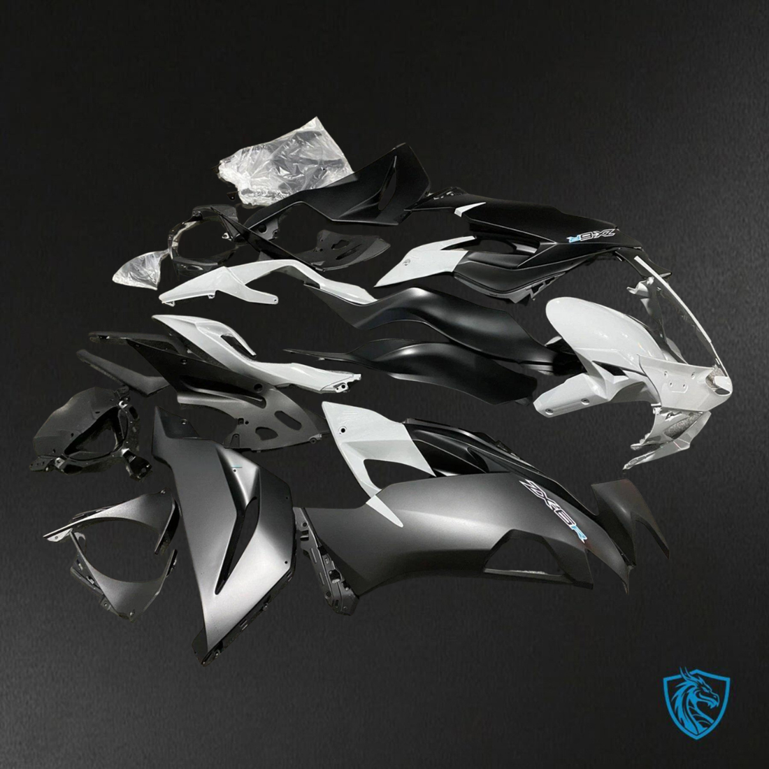 Kawasaki ZX-6R ZX636 (2019–2020) Glossy Black & Gray - Replacement Motorcycle Fairings Kit
