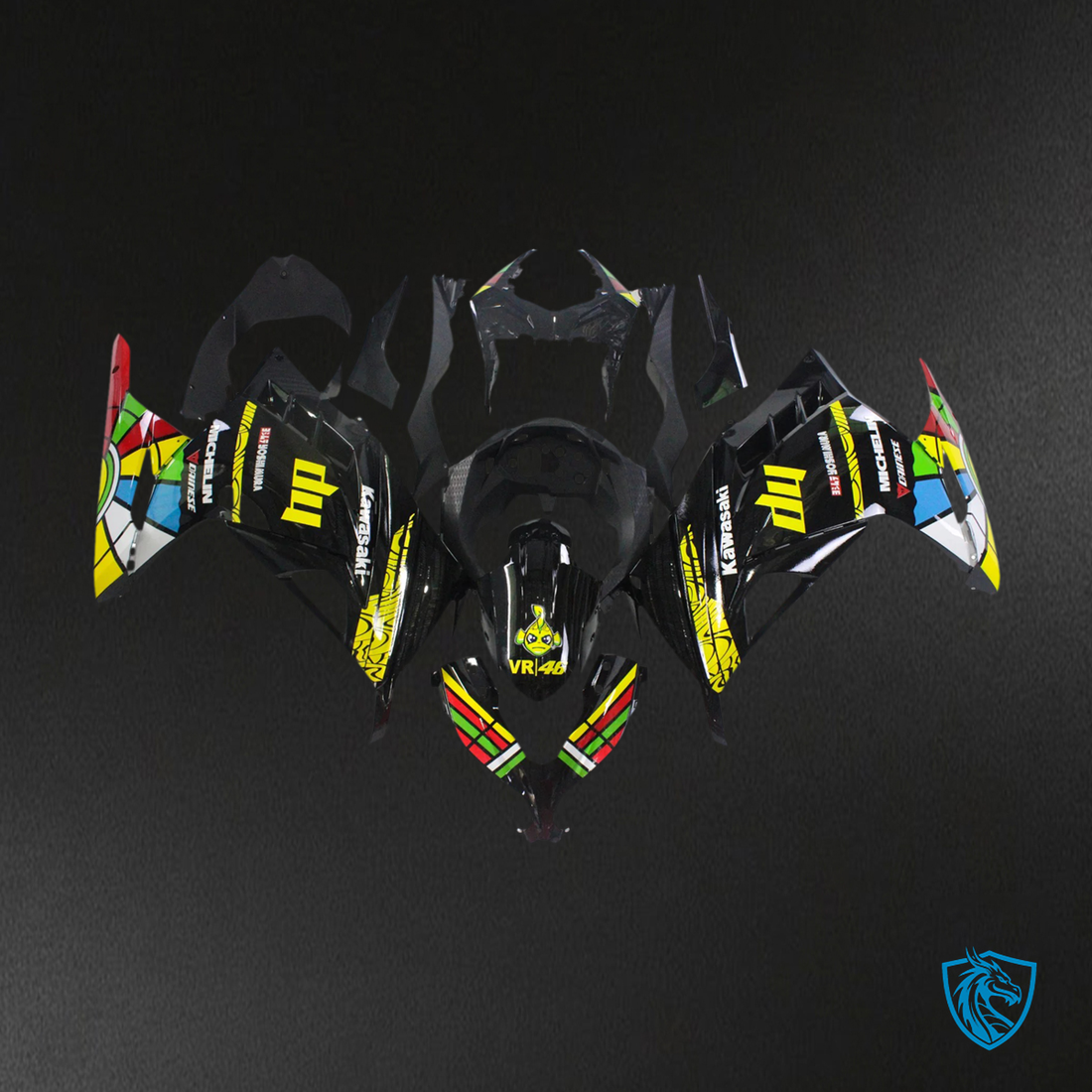 Kawasaki Ninja 300 (2013-2024) EX300 Black & Colorful - Fairing Kit