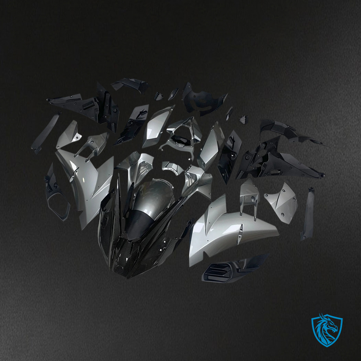 Kawasaki Ninja H2 (2015-2022) Sliver Carbon Fiber - Fairing Kit