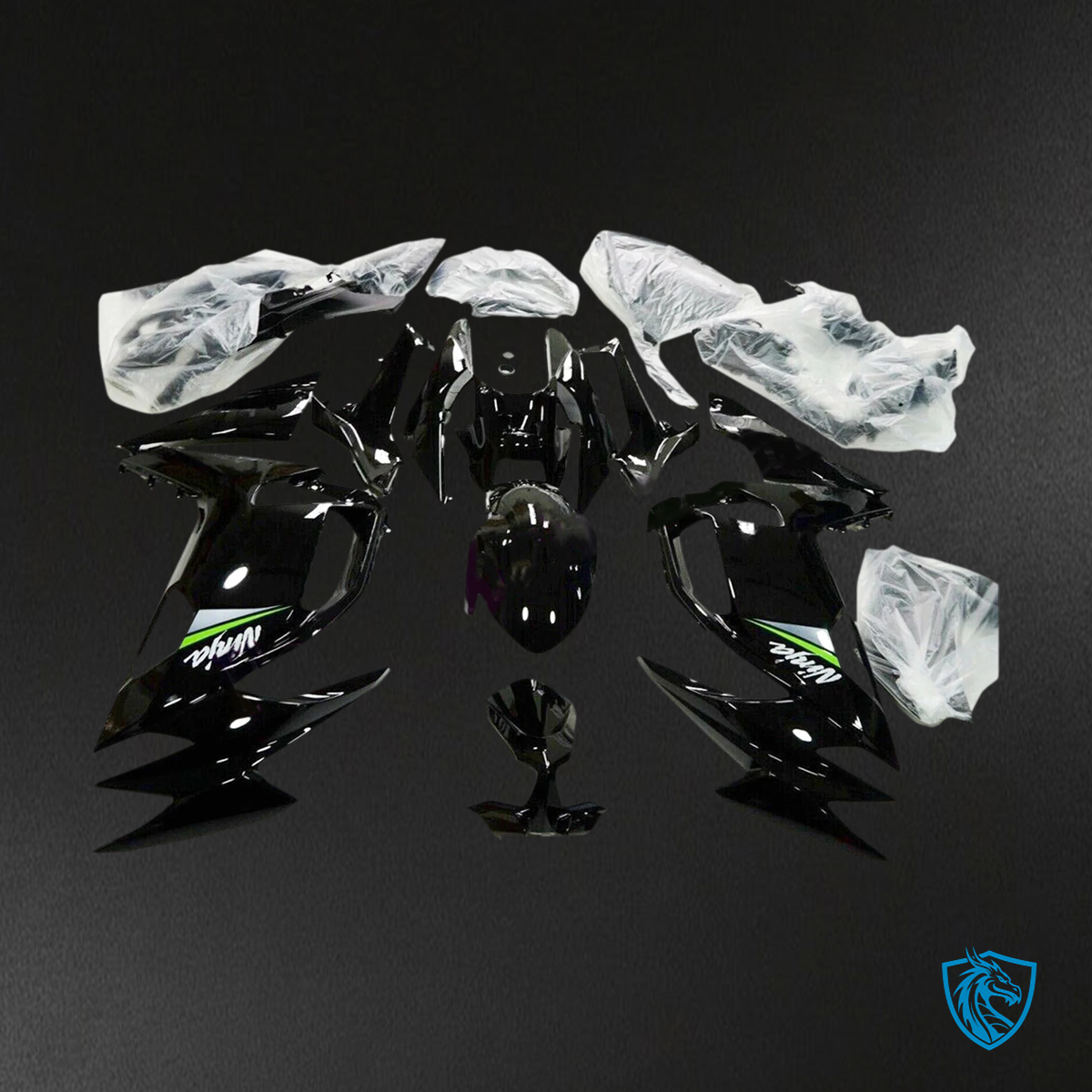 Kawasaki ER-6F (2020-2025) Ninja 650 Glossy Black - Fairing Kit