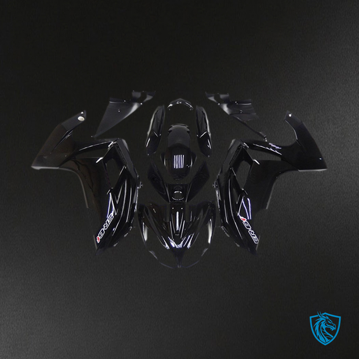 Kawasaki ER6F (2012-2014) Gloss Black Motorcycle Fairing Kit - Aftermarket ABS Bodywork
