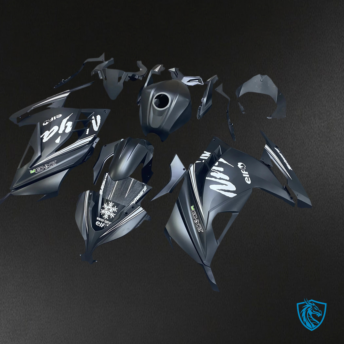 Kawasaki EX300R (2013-2024) Black Elf - Fairing Kit