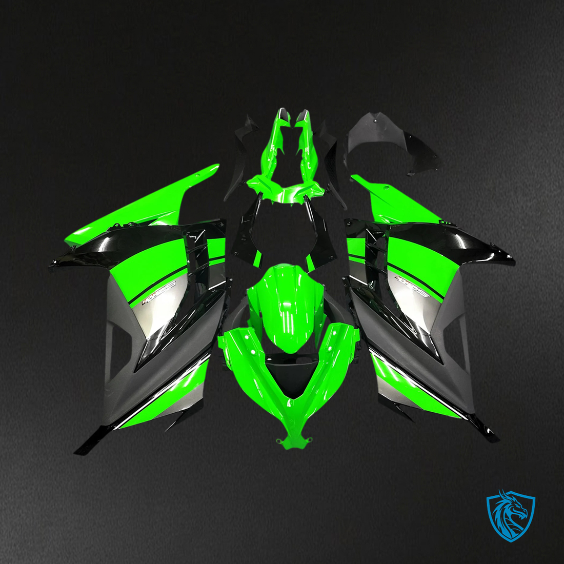 Kawasaki EX300R (2013-2024) Green & Black - Fairing Kit