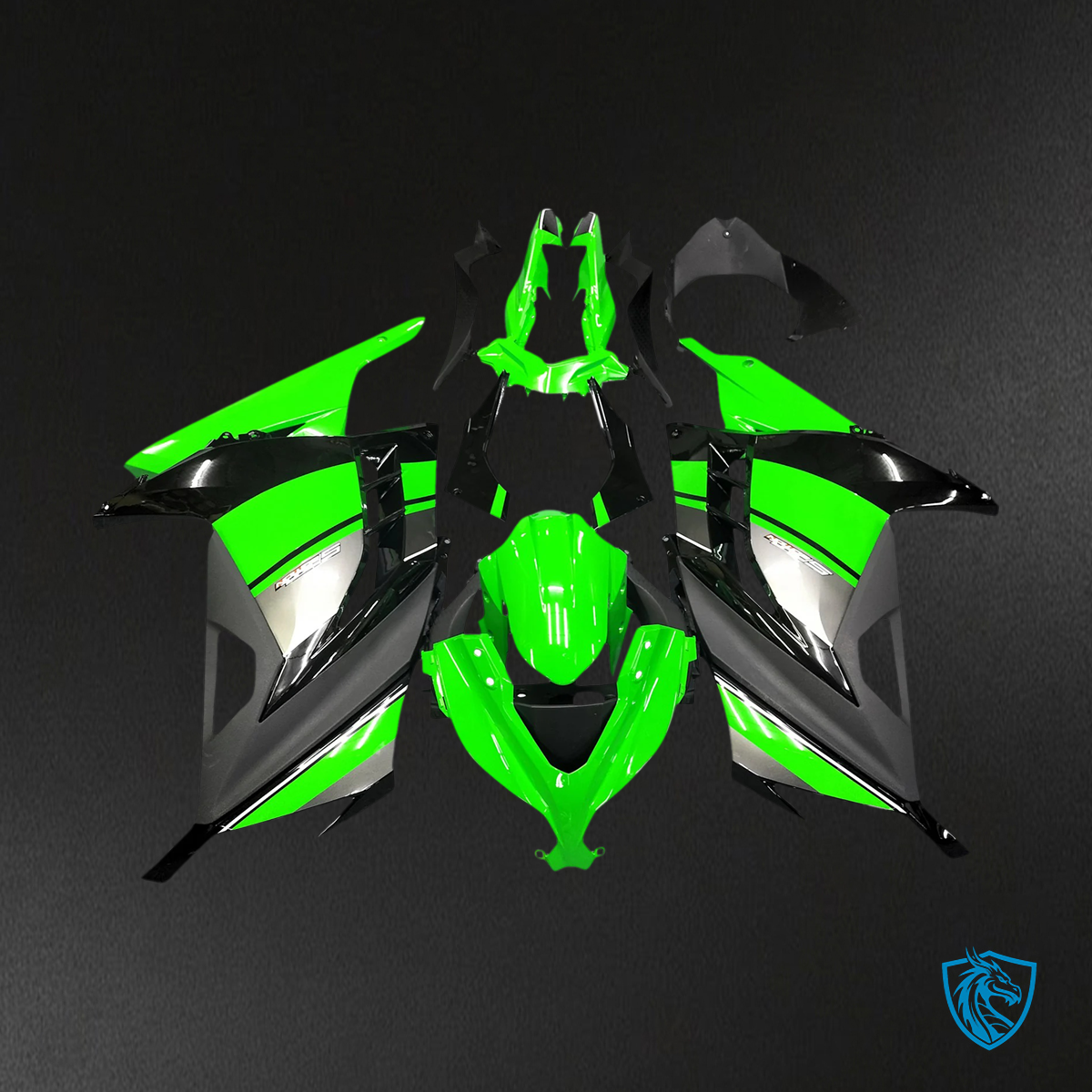 Kawasaki EX300R (2013-2024) Green & Black - Fairing Kit
