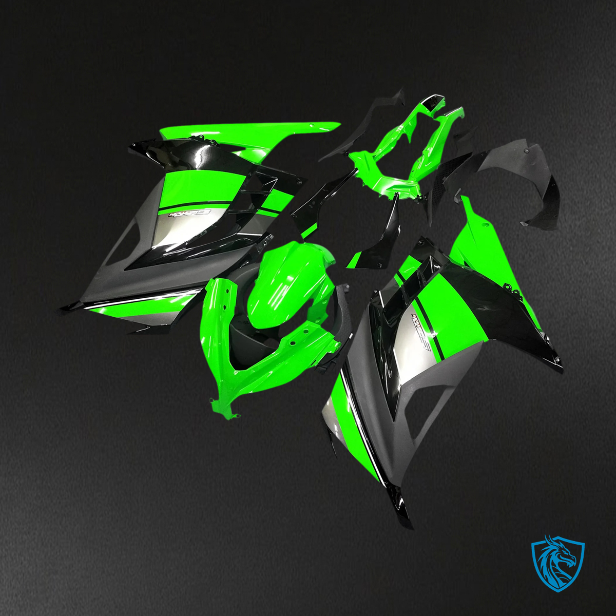 Kawasaki EX300R (2013-2024) Green & Black - Fairing Kit