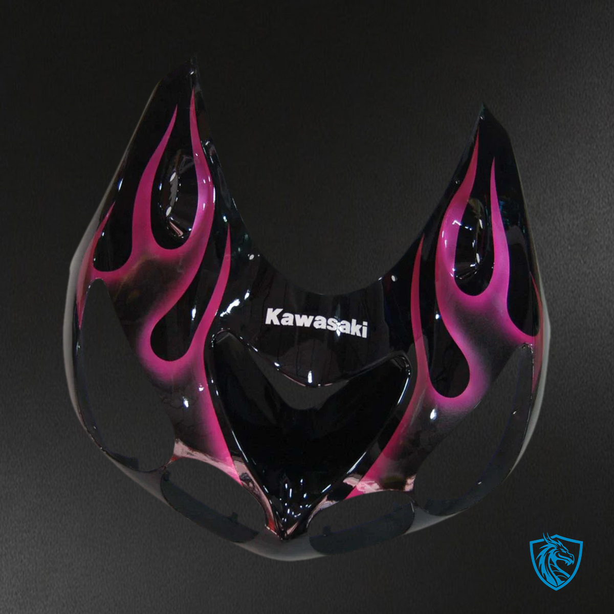Kawasaki ZX14R (2006-2011) Black & Pink Flame - Fairing Kit