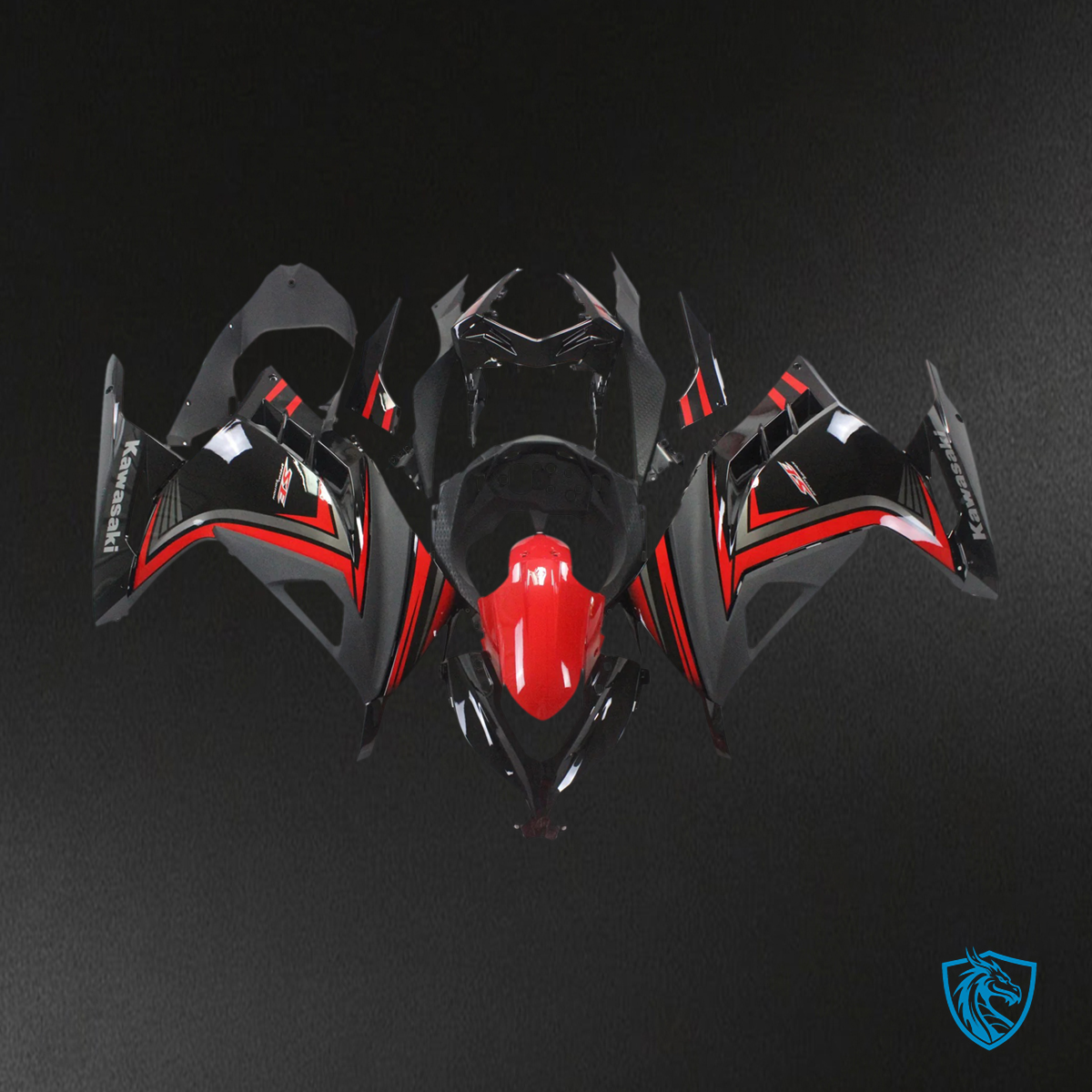 Kawasaki Ninja-EX300 (2013-2023) Red & Black - Fairing Kit