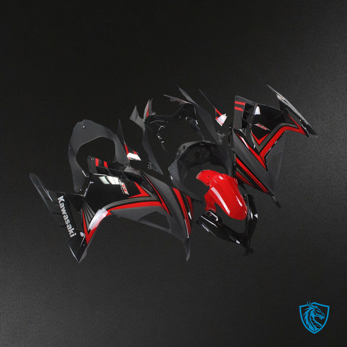 Kawasaki Ninja-EX300 (2013-2023) Red & Black - Fairing Kit