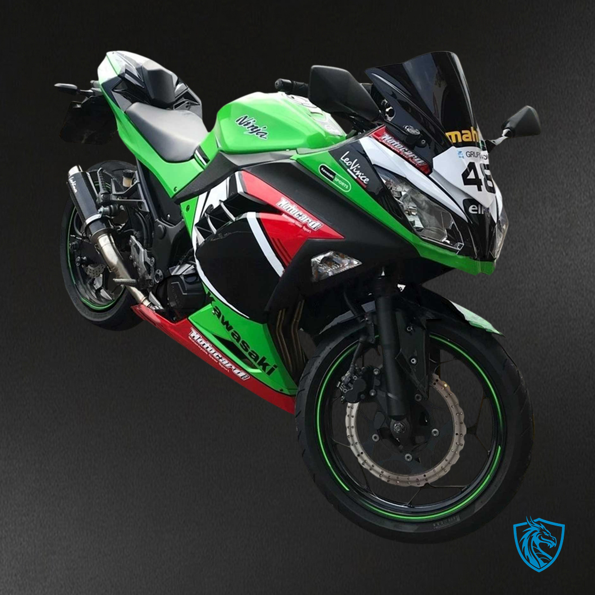 Kawasaki Ninja-EX300 (2013-2024) Black, Green & Red - Fairing Kit