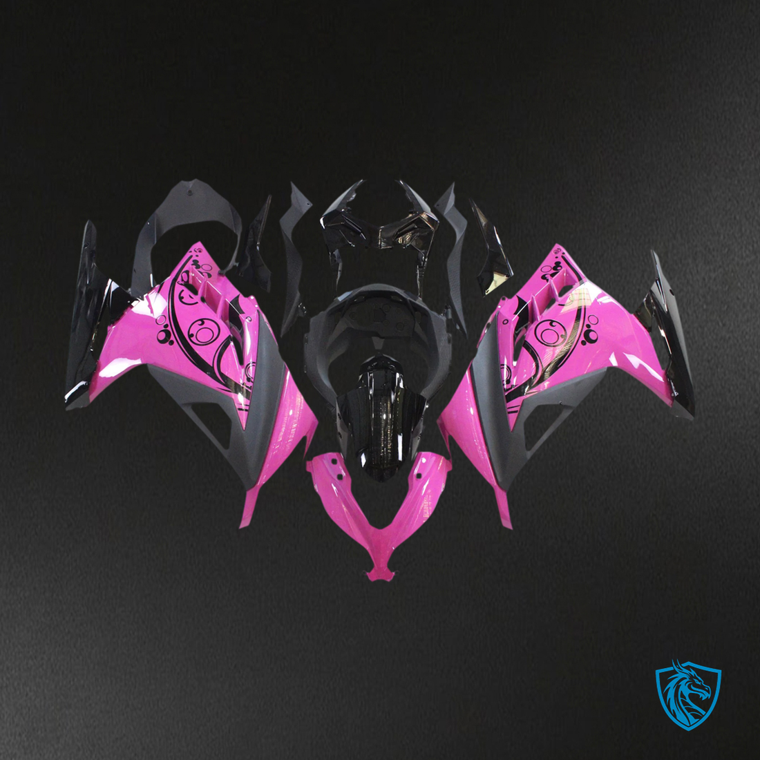 Kawasaki Ninja-EX300 (2013-2024) Black & Pink - Fairing Kit