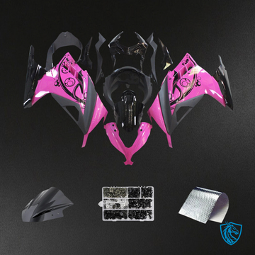 Kawasaki Ninja-EX300 (2013-2024) Black & Pink - Fairing Kit