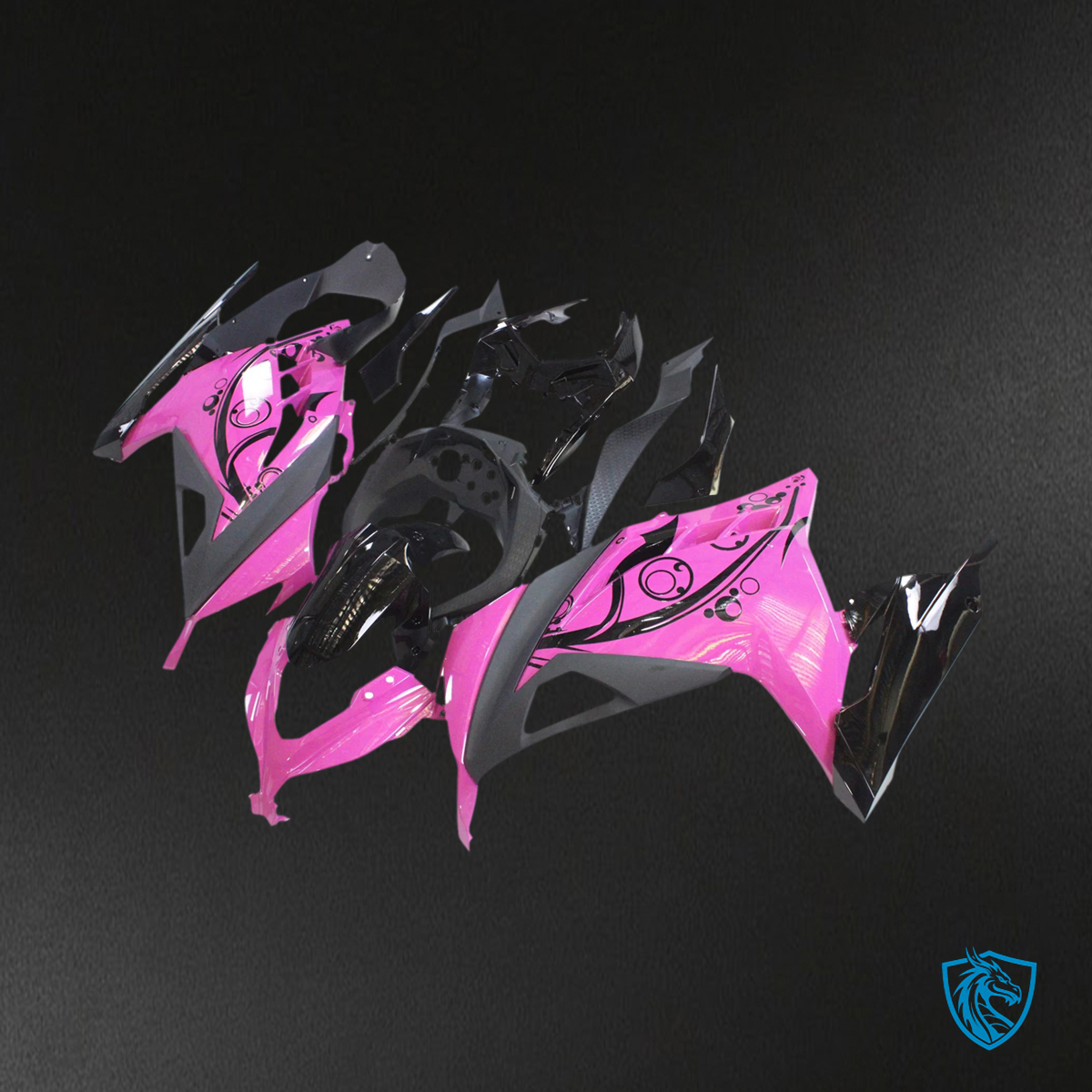 Kawasaki Ninja-EX300 (2013-2024) Black & Pink - Fairing Kit