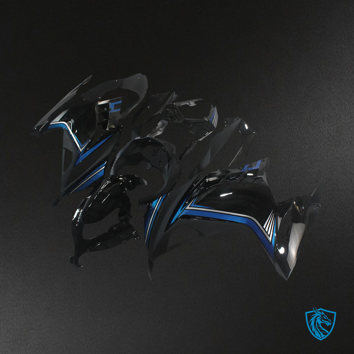 Kawasaki Ninja-EX300 (2013-2024) Blue & Black - Fairing Kit