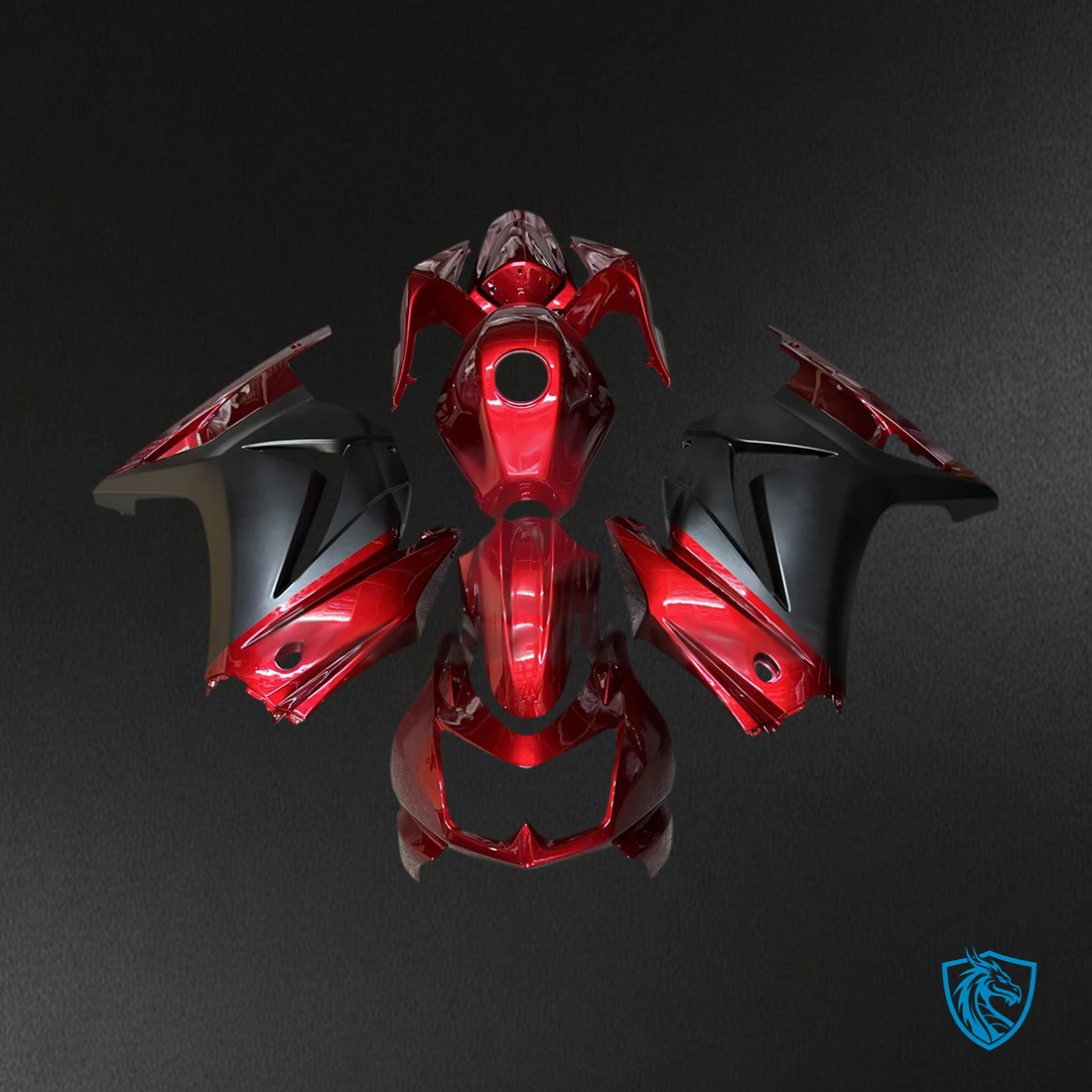 Kawasaki Ninja 250R (2008-2012) EX250 Black & Red - Fairing Kit