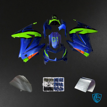 Kawasaki Ninja 250R (2008-2012) EX250 Green & Blue - Fairing Kit