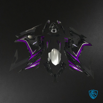 Kawasaki Ninja 300 (2013-2018) Gloss Black & Purple - MERGEment Motorcycle Fairings Kit