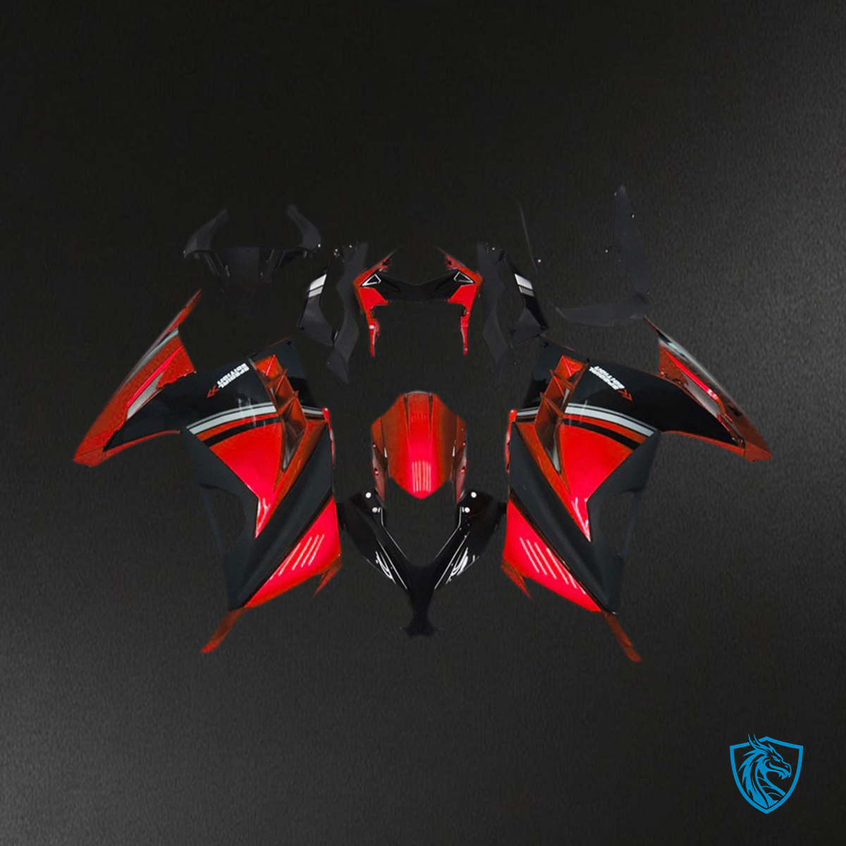 Kawasaki Ninja 300 (2013-2018) Red Glossy Motorcycle Fairing Kit | ABS Bodywork