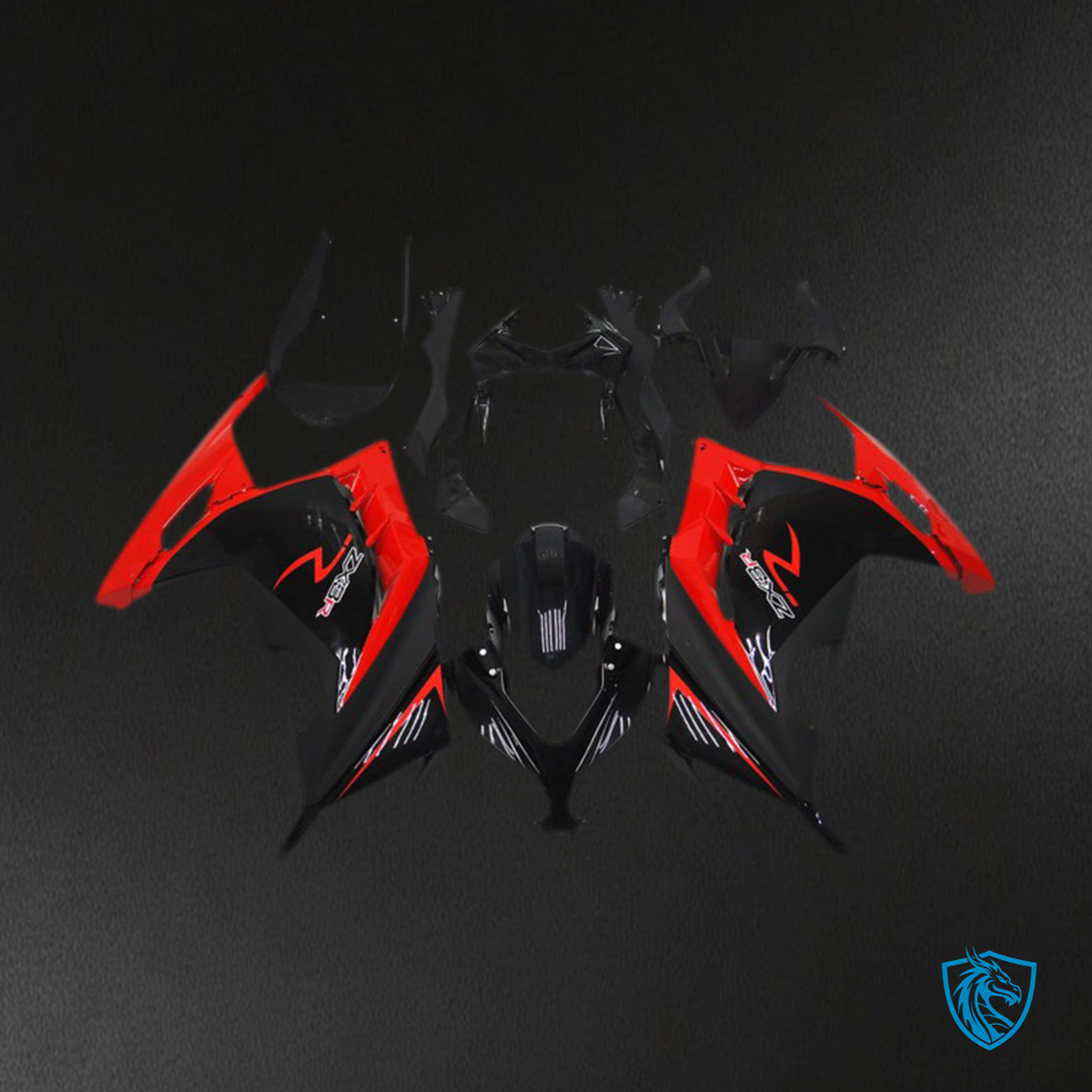 Kawasaki Ninja 300 (2013-2018) Red & Black Gloss Motorcycle Fairing Kit - Aftermarket ABS Bodywork
