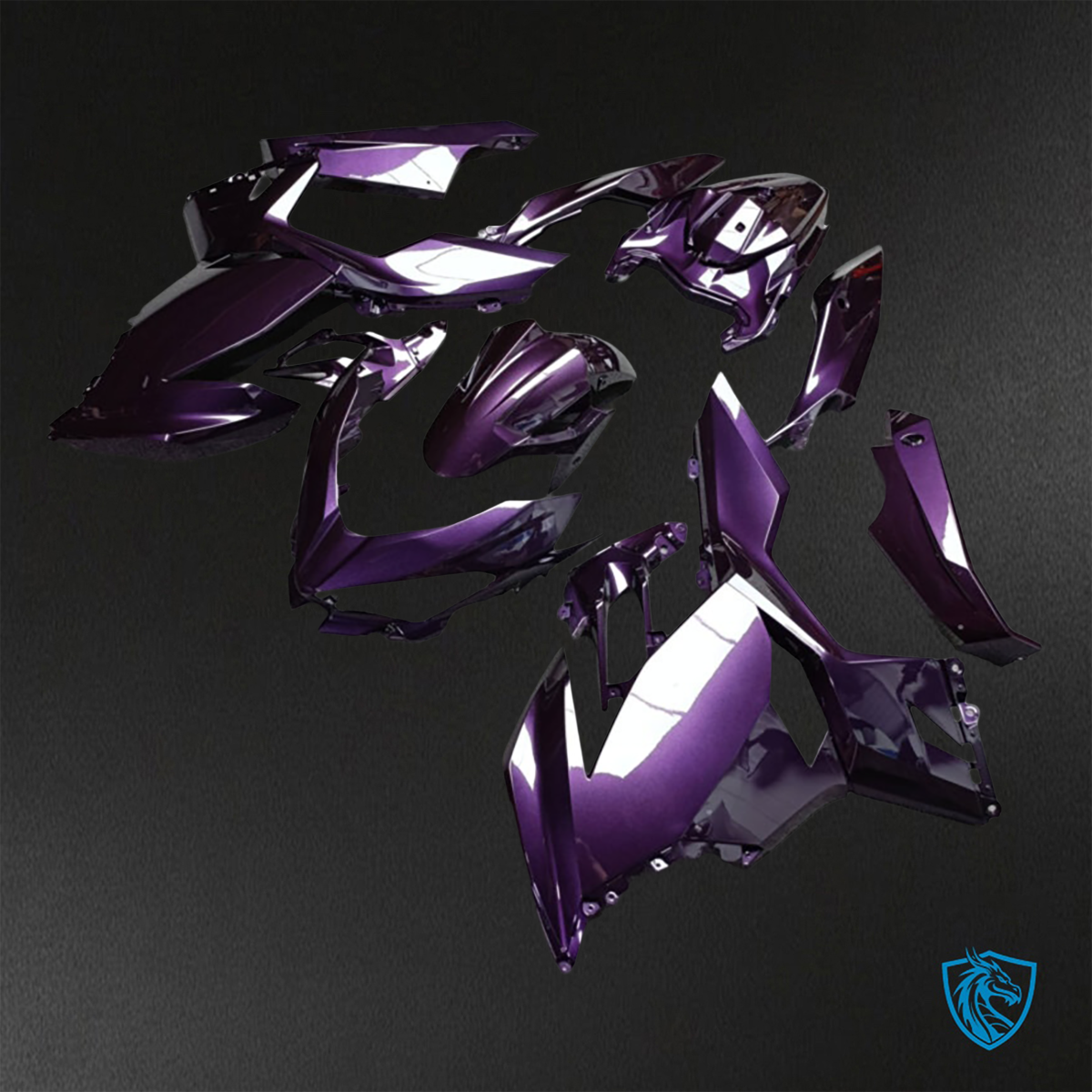 Kawasaki Ninja 400 (2018-2024) Gloss Deep Purple ABS Bodywork - Fairings Kit