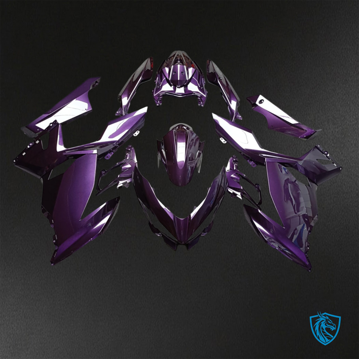 Kawasaki Ninja 400 (2018-2024) Gloss Deep Purple ABS Bodywork - Fairings Kit