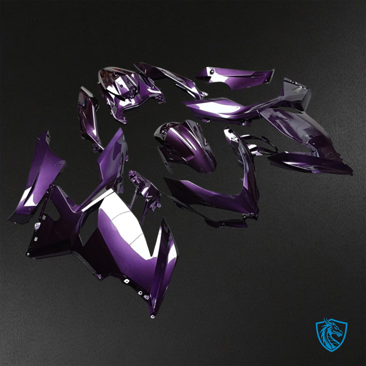 Kawasaki Ninja 400 (2018-2024) Gloss Deep Purple ABS Bodywork - Fairings Kit