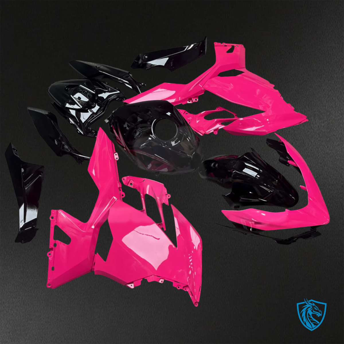 Kawasaki Ninja 400 (2018-2024) Gloss Pink & Black - Custom ABS Fairing Kit