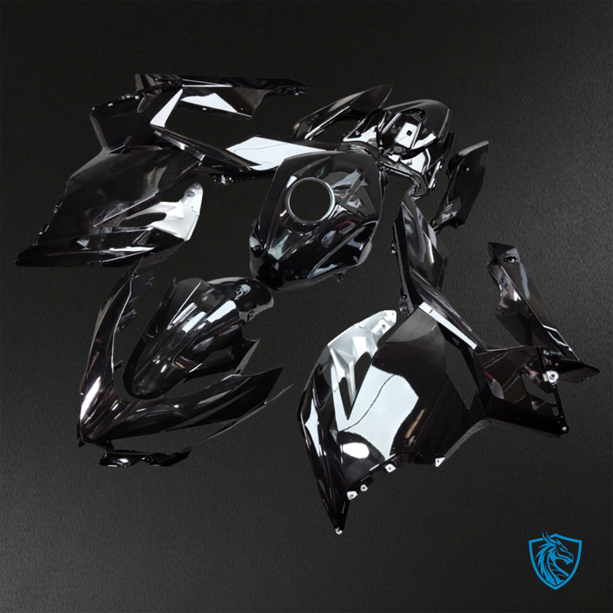 Kawasaki Ninja 400 (2018-2024) Metallic Black Fairings Kit - Aftermarket ABS Bodywork