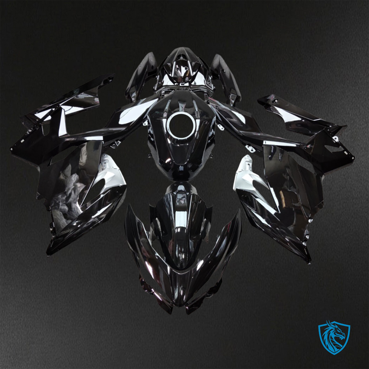 Kawasaki Ninja 400 (2018-2024) Metallic Black Fairings Kit - Aftermarket ABS Bodywork
