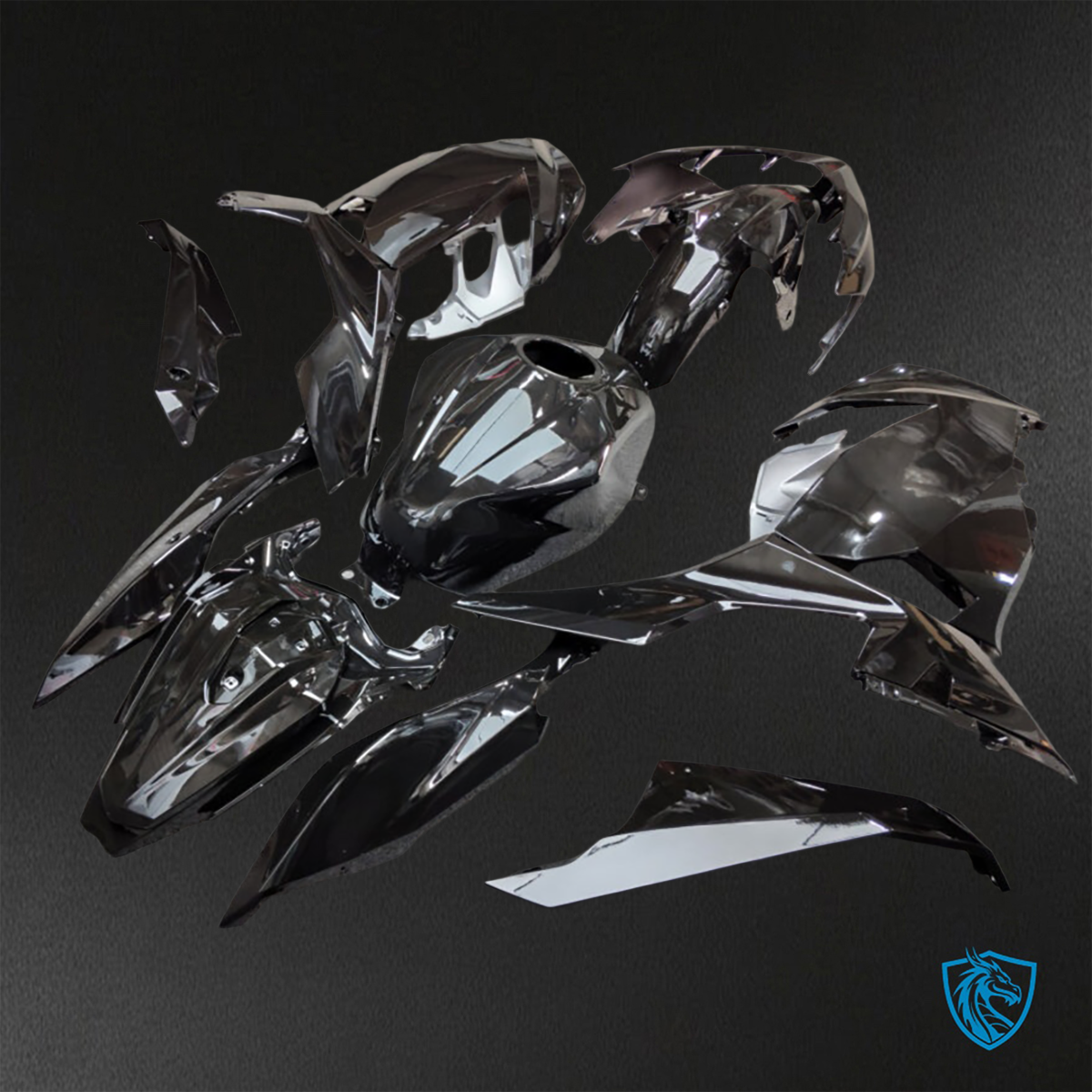 Kawasaki Ninja 400 (2018-2024) Metallic Black Fairings Kit - Aftermarket ABS Bodywork