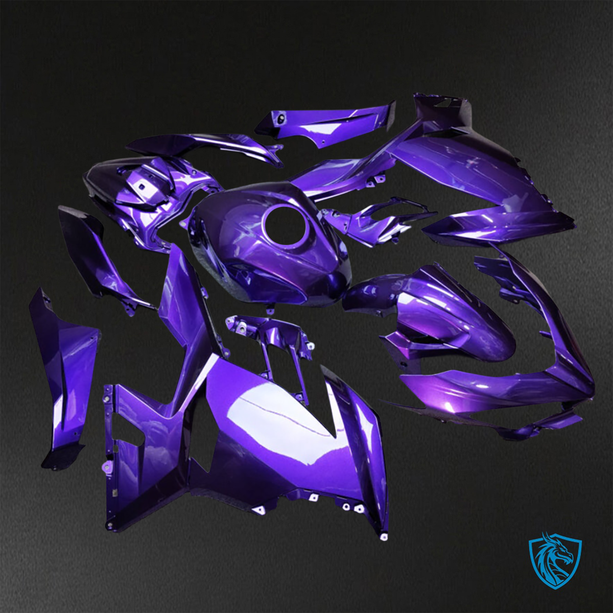 Kawasaki Ninja 400 (2018-2024) Gloss Purple ABS Bodywork - Fairings Kit