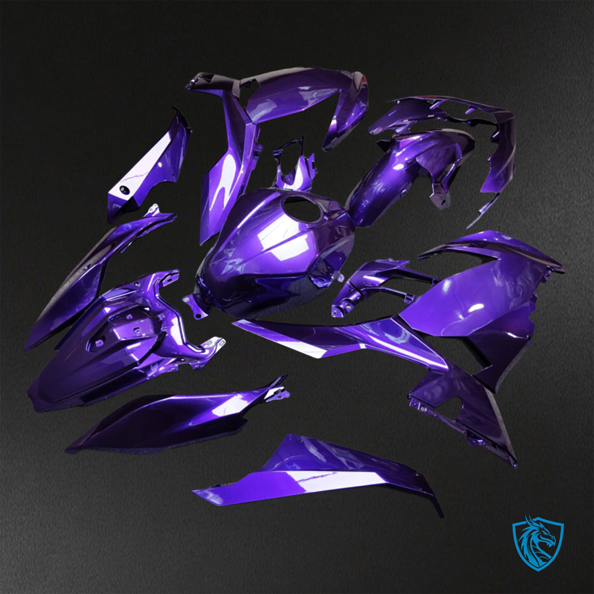 Kawasaki Ninja 400 (2018-2024) Gloss Purple ABS Bodywork - Fairings Kit