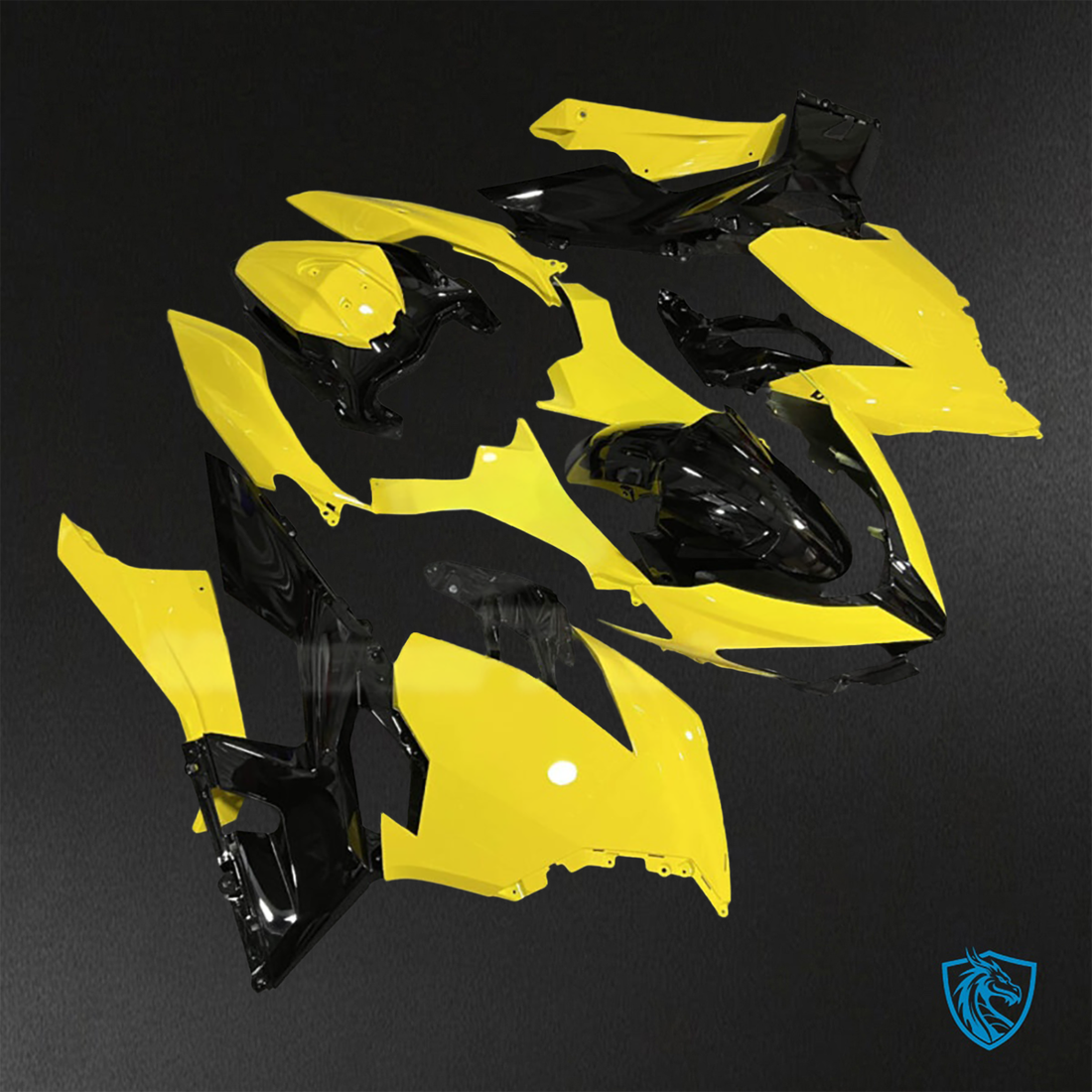 Kawasaki Ninja 400 (2018-2024) Gloss Yellow & Black - Custom ABS Fairing Kit