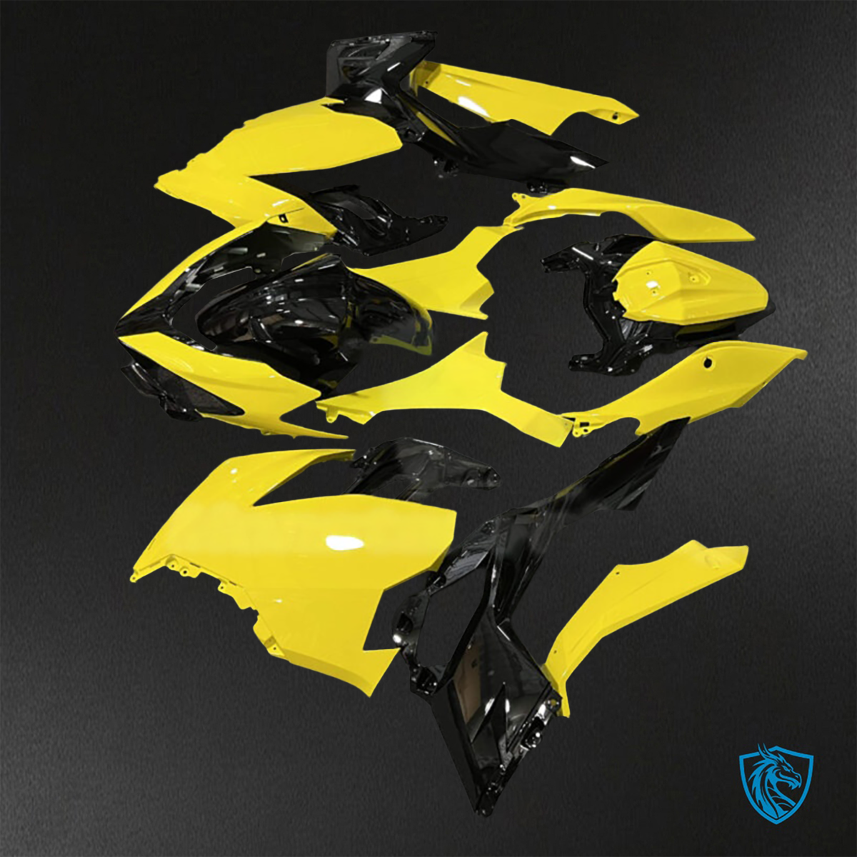 Kawasaki Ninja 400 (2018-2024) Gloss Yellow & Black - Custom ABS Fairing Kit